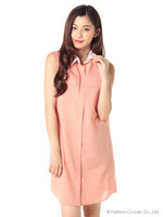 【ROSE　BUD】SLV−LESS　SHIRT　DRESS