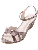 グログランリボンストラップサンダル