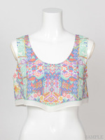 スカーフプリントパネルタンクトップ