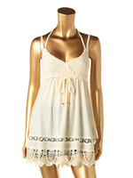 レース編みフレアチュニック