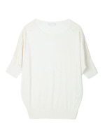 肩レースニットプルオーバー