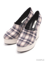 バイカラーソールパンプス