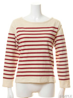 [L.B DAILY STOCK]ボートネックボーダートップス