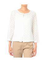 透かしレースカーディガン