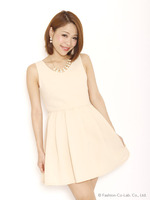 Backリボン付コクーンワンピース