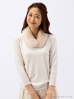 ファー衿付きニットPO