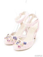 [L.B CANDY STOCK]ビジューストラップサンダル