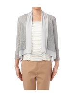 異素材使いテールカットカーディガン