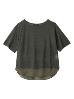 別生地使いショートニットプルオーバー