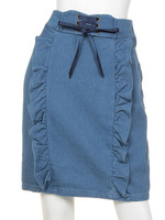 【an another angelus】フロントフリルデニムタイトSK