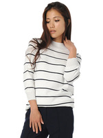 ハイネックハーフスリーブニットトップス