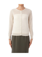 ラメ使いクルーネックニットカーディガン