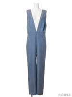 [Salon de Balcony]TENCEL DENIM SALOPETTE