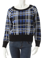 【ECURY】チェックニットトップス