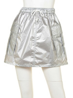 Metallic Rich Athletic Cargo Skirt