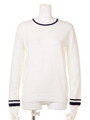 【BED＆BREAKFAST】Stripe　Stretch　Knit　Crew　Neck