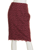 バックリボンミディレーススカート