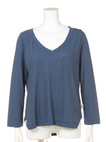 【BED＆BREAKFAST】Technorama　Thin　Stripe　V−Neck　Tops