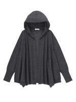 ウールフード付きトッパーニットカーディガン
