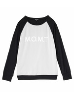 [L]プリント配色ラグランスリーブカットソー