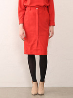 【Omekashi】ウール混タイトスカート