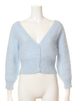 アンゴラ混カーディガン