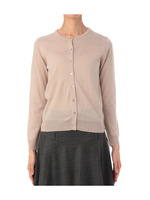 ウール混クルーネックニットカーディガン