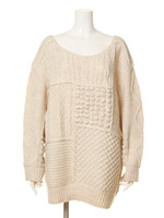 ケーブルニットビックトップス