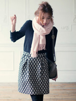 ネックレス付バックボタンアンゴラPO