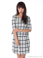 ウィンドペン<柄ドッキングワンピース