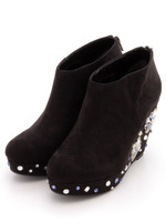 ビジューウェッジブーティ