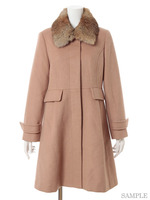 ファー襟フィット&フレアCT