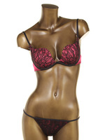 BK　Lace　Cordブラショーツセット