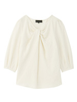 [L]ねじりデザインドビージャカードブラウス