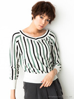 【Edit Sheen】ストライプニット