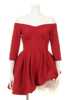 オフショルアシメドレス