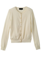 [L]メタルボタンクルーネックカーディガン