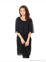 シフォンコクーンワンピース