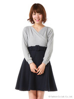 バイカラードッキングワンピース