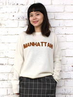 【mystic】MANHATTANロゴ刺繍プルオーバー