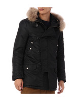 ファーつきナイロンミリタリーコート