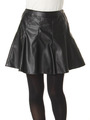 フェイクレザーフレアースカート