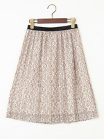 JCT レースプリーツスカート