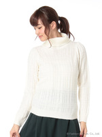 チェック編みニットPO