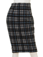 チェックプリントタイトスカート