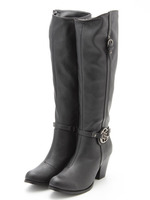 【vanitybeauty】取り外しモチーフバックルロングブーツ