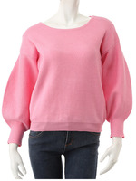 【ECURY】ラウンドネックカラーニット