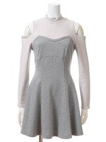 肩あきカットワンピ