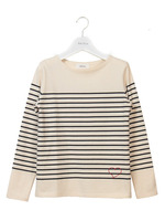 ハートモチーフボーダートップス