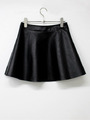 レザーフレアミニスカート